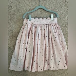 Molo Light Pink A-Line Skirt with Black Dots